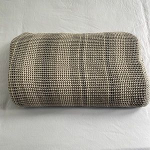 Boll & Branch waffle stripe bed blanket
